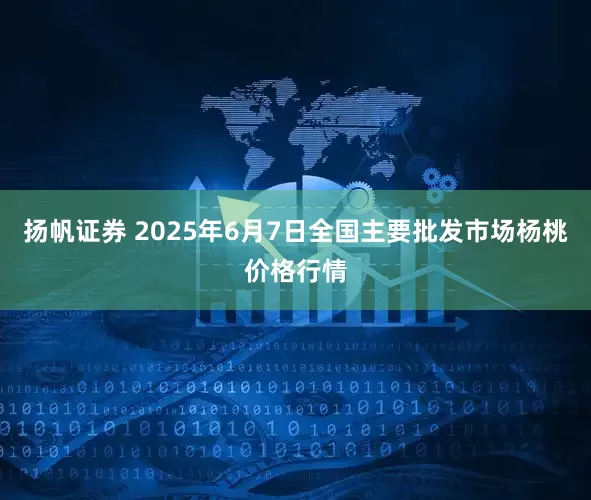 扬帆证券 2025年6月7日全国主要批发市场杨桃价格行情